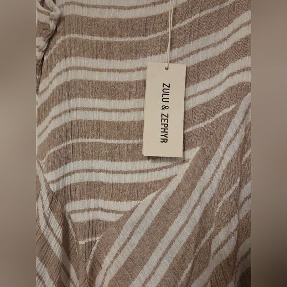NWT Zulu & Zephyr Backroad assymetrical striped dress size L - Picture 9 of 9